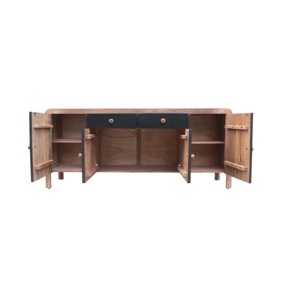 Anrichte DKD Home Decor Schwarz natürlich Holz 177 x 38 x 75 cm