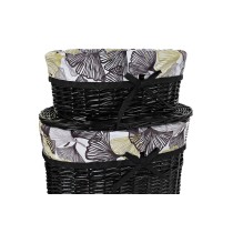 Set de basket DKD Home Decor Noir Multicouleur osier 51 x 37 x 56 cm 5 Pièces