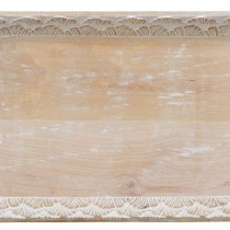 Tablett für Snacks 45,5 x 30,5 x 5,5 cm Weiß Mango-Holz (2 Stück)