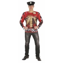 Verkleidung für Erwachsene Zombie Polizei T-Shirt L