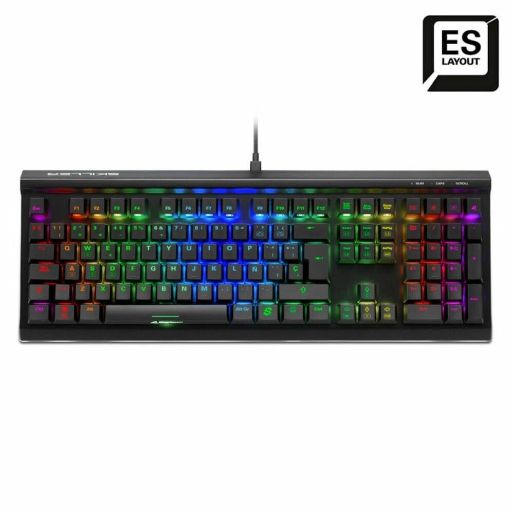 Clavier pour jeu Sharkoon SKILLER SGK60 RGB Noir Espagnol Qwerty