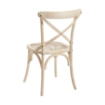 Chaise de Salle à Manger 45 x 42 x 87 cm Bois Blanc Rotin