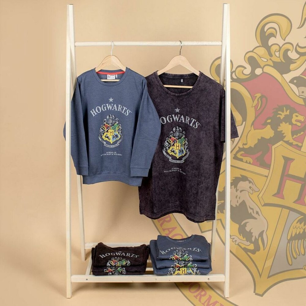 Jungen Langarm-T-Shirt Harry Potter Grau Dunkelgrau