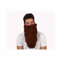 Zubehör für Verkleidung Curly Braun Bart/Schnurrbart