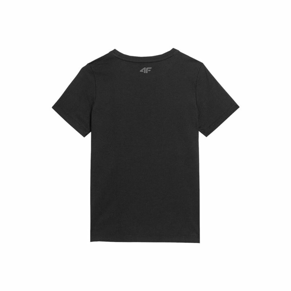 Kurzarm-T-Shirt für Kinder 4F Melange Schwarz