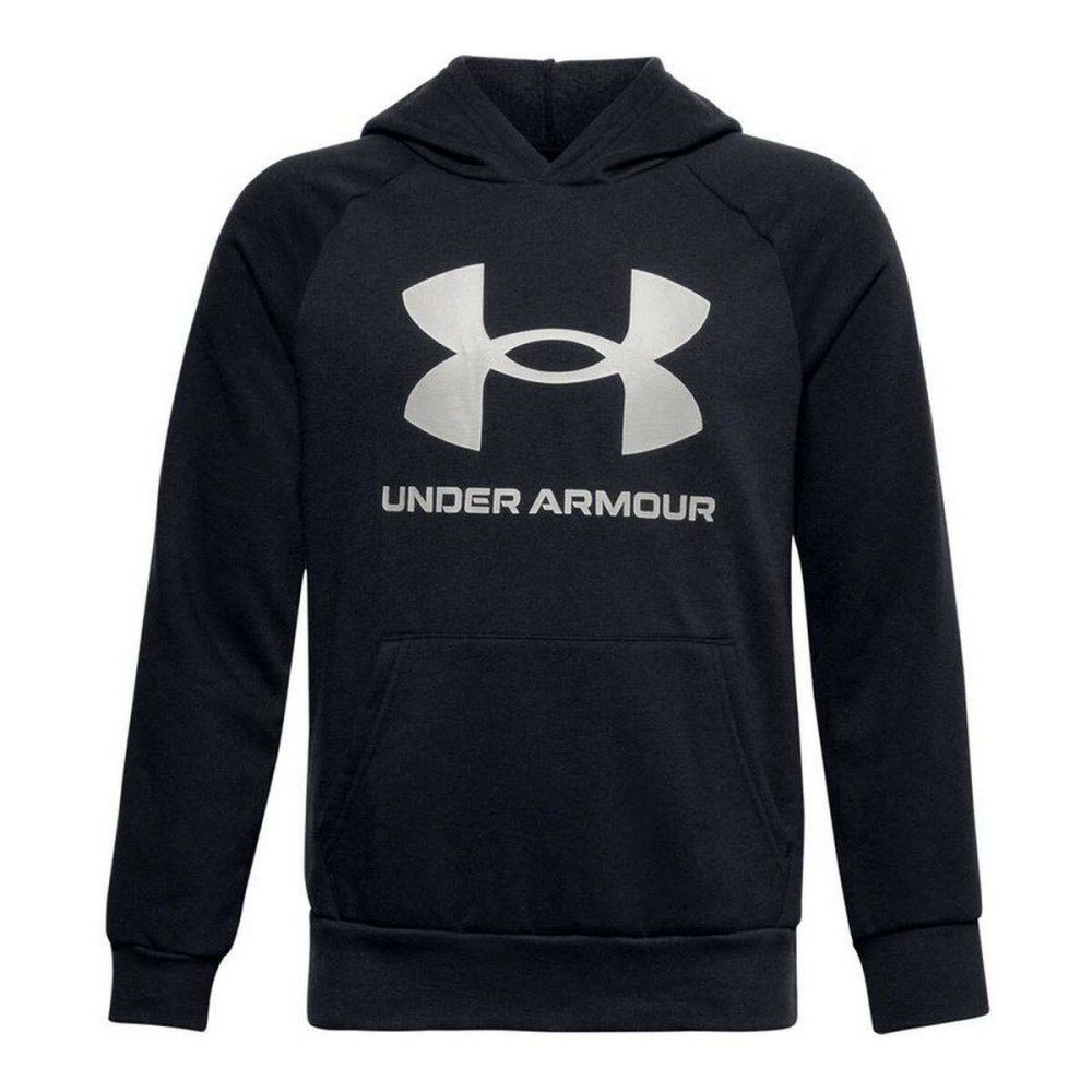 Jungen Sweater mit Kapuze Under Armour Fleece Rival Big Logo Schwarz