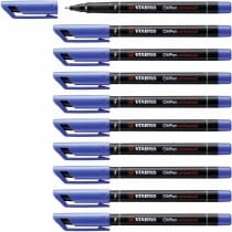 Marqueur permanent Stabilo OHPen Bleu 10 Pièces
