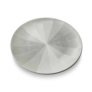Centre de Table Versa Blanc Gris Bois MDF 40 x 40 cm