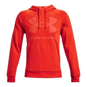 Herren Sweater mit Kapuze Under Armour Rival Fleece Big Logo Orange