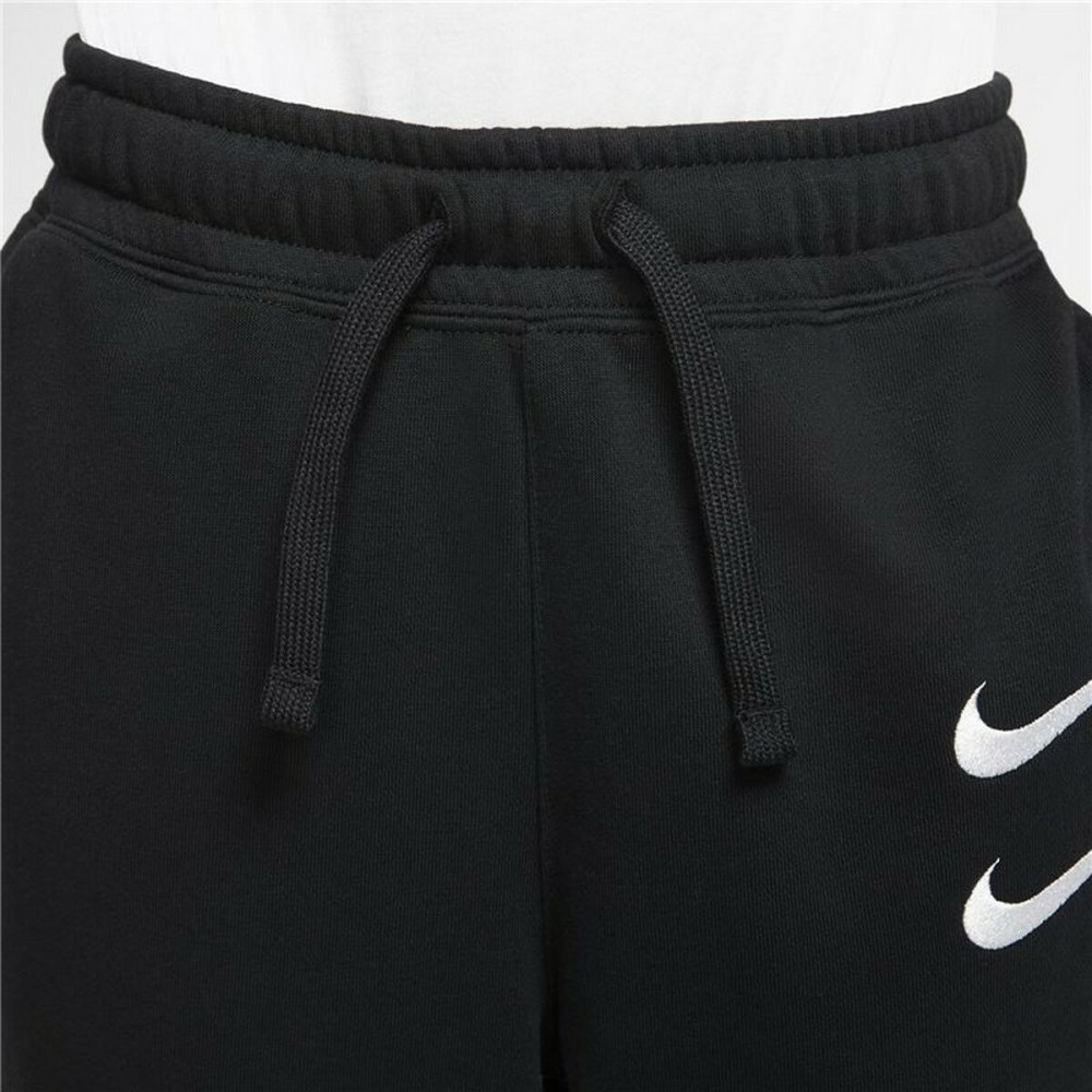 Children's Tracksuit Bottoms Nike Swoosh Kids Black