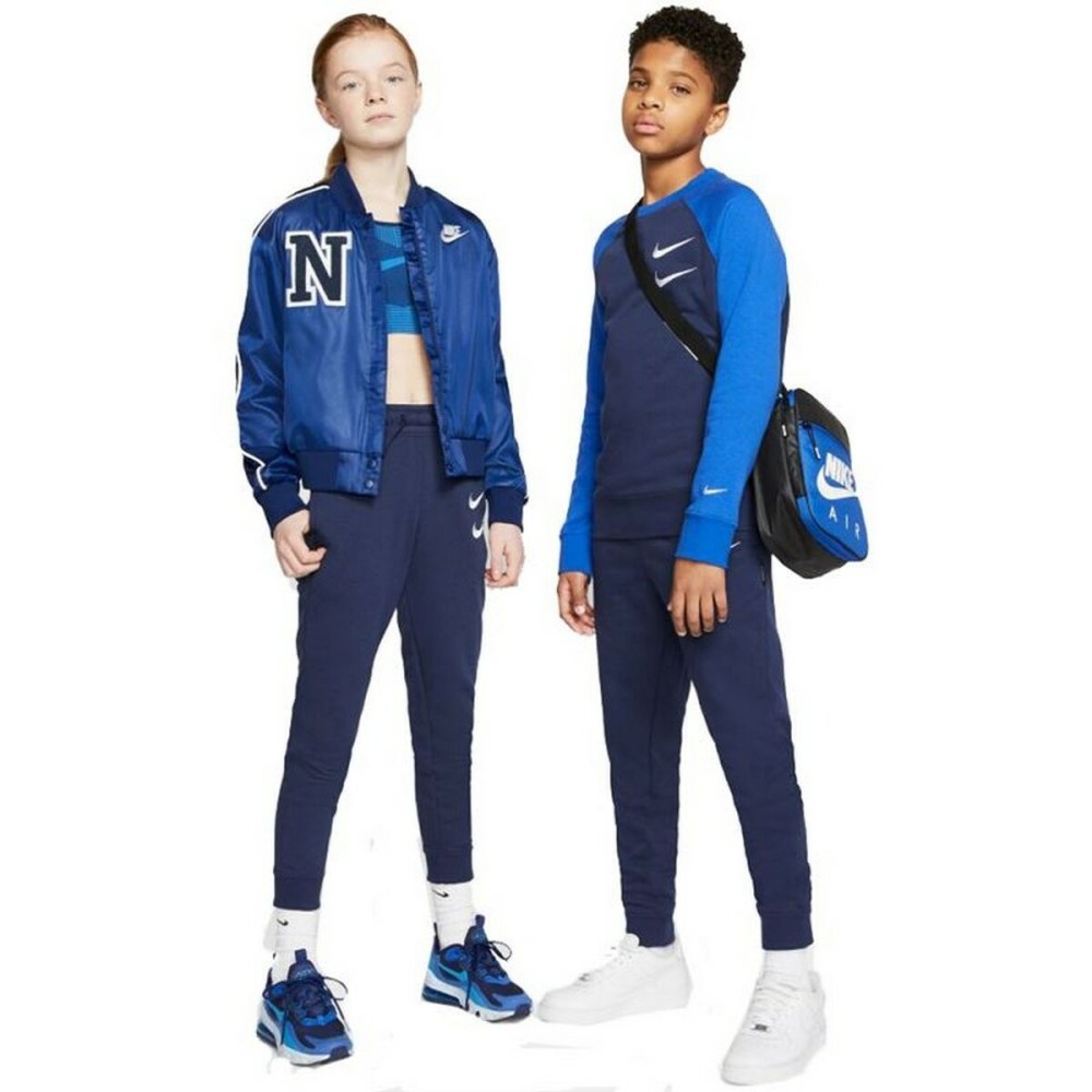 Trainingshose für Kinder Nike Swoosh Dunkelblau