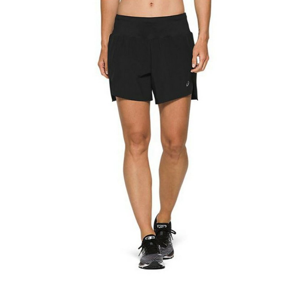 Damen-Sportshorts Asics Road 5.5In Schwarz