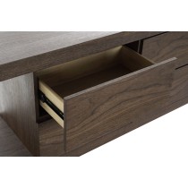 Sideboard DKD Home Decor Brown Transparent Crystal Walnut MDF Wood 160 x 45 x 80 cm