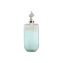 Vase DKD Home Decor Blue Aluminium Crystal Shell Mediterranean 9 x 17 x 43 cm