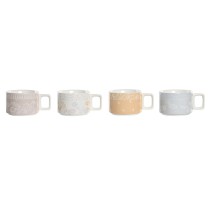 Piece Coffee Cup Set DKD Home Decor Yellow Blue White Red Metal Bamboo Dolomite 260 ml