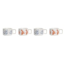 Satz von Kaffeetassen DKD Home Decor Blau Pink Metall Dolomite 260 ml