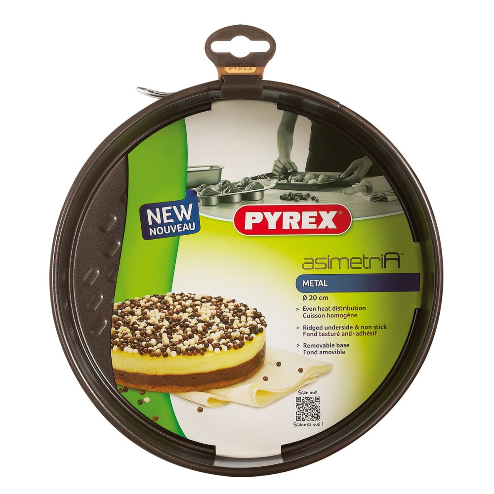 Backform Pyrex Asimetria rund Metall 4 Stück 20 cm
