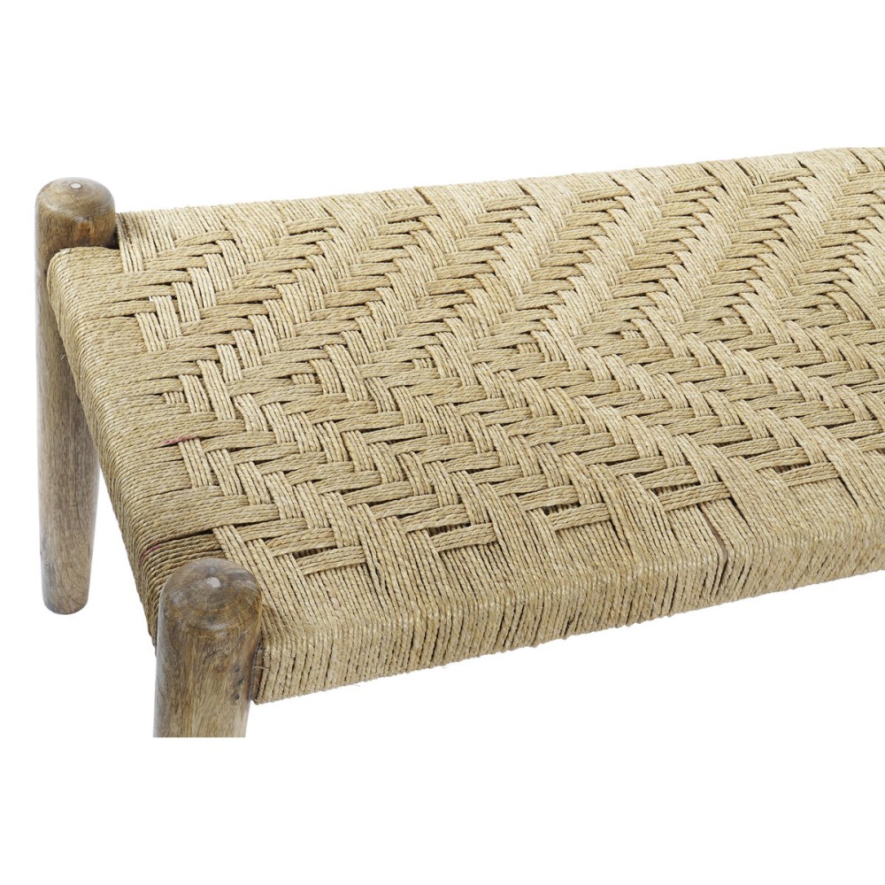Banquette DKD Home Decor 145 x 55 x 49 cm Naturel Marron Corde Bois de manguier