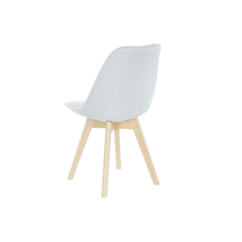 Stuhl DKD Home Decor Blau Beige Polyester Schaum Buchenholz 48 x 56 x 83 cm