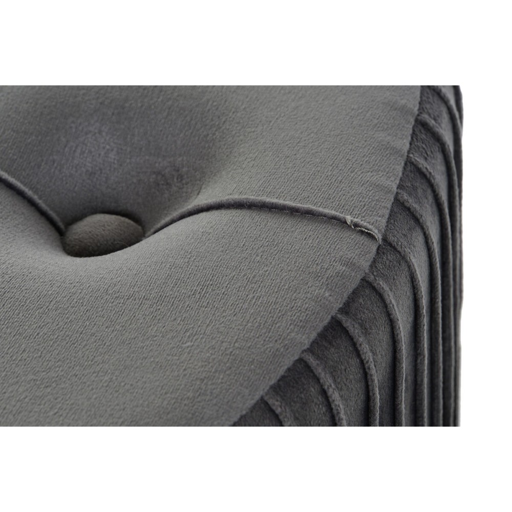 Repose-pied DKD Home Decor Velours 60 x 60 x 45 cm Bois MDF