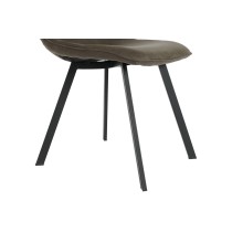 Chaise DKD Home Decor Noir Gris Métal Polyuréthane 63 x 49 x 85 cm 49 x 59 x 87 cm