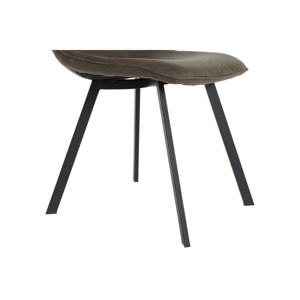 Chaise DKD Home Decor Noir Gris Métal Polyuréthane 63 x 49 x 85 cm 49 x 59 x 87 cm
