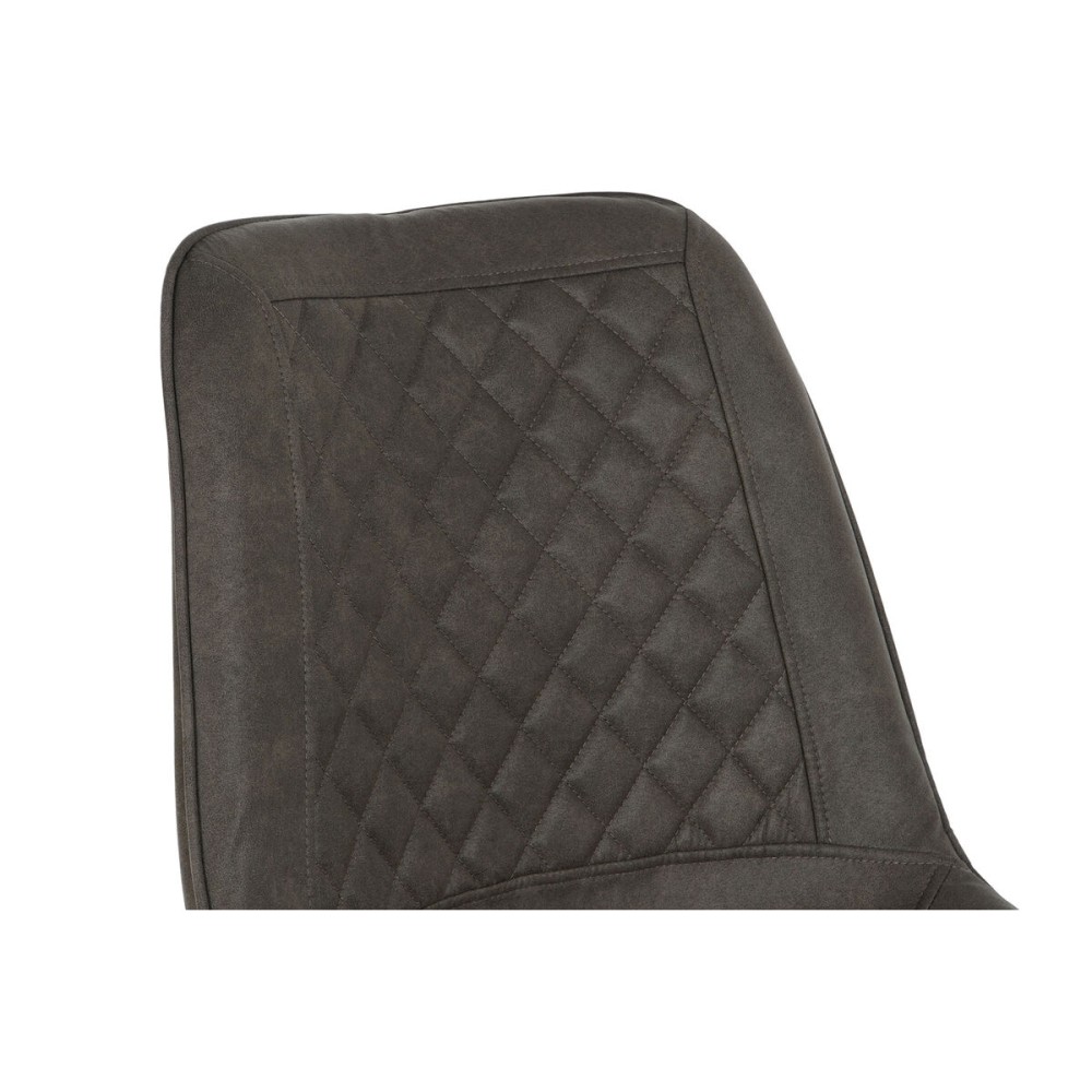 Chaise DKD Home Decor Noir Gris Métal Polyuréthane 63 x 49 x 85 cm 49 x 59 x 87 cm
