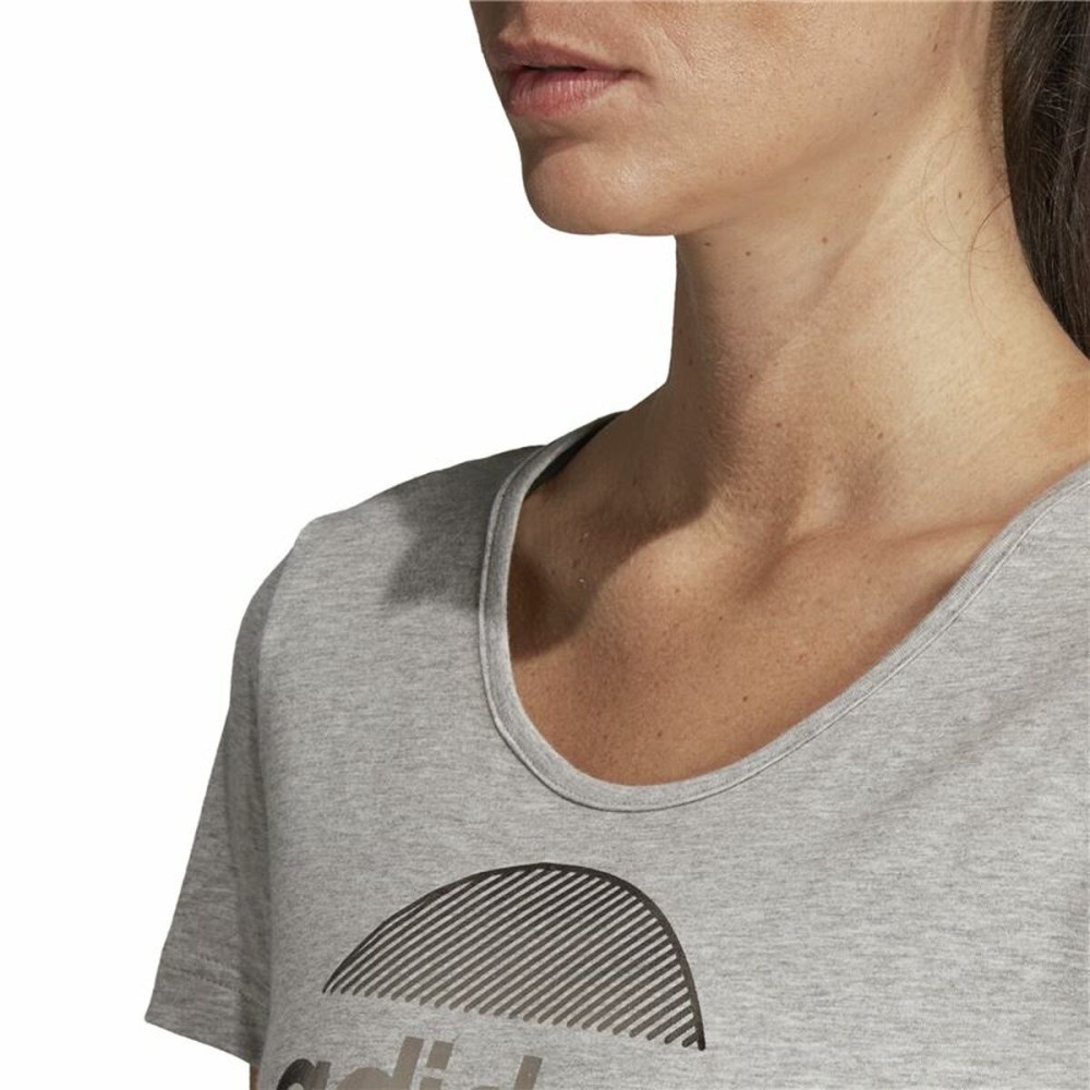 T-shirt à manches courtes femme Adidas Linear Gris clair