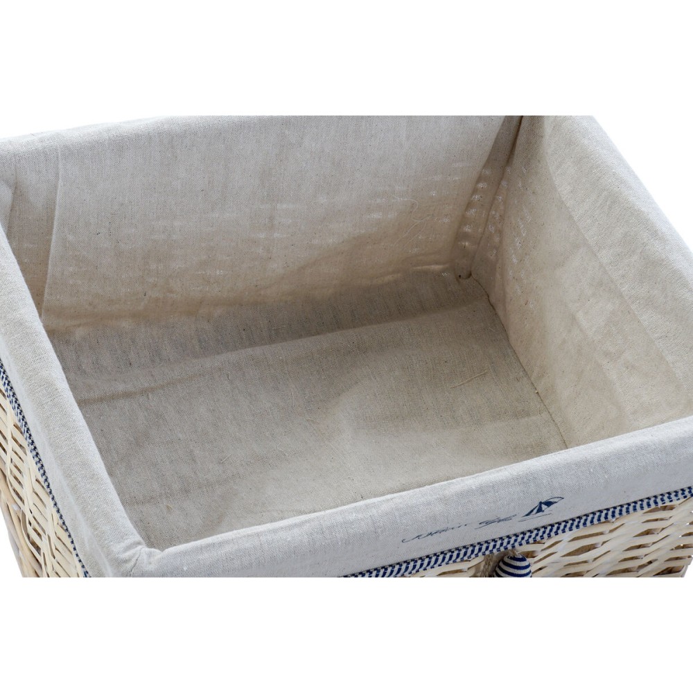 Korb-Set DKD Home Decor Spiralen Mediterraner 48 x 38 x 13 cm