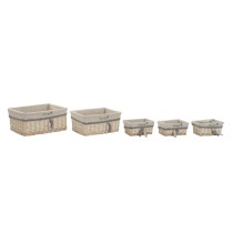 Set de basket DKD Home Decor Spirales méditerranéen 48 x 38 x 13 cm