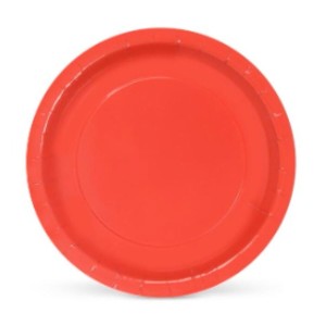Plate set Algon Cardboard Disposable Red 10Units 20 x 20 x 1,5 cm