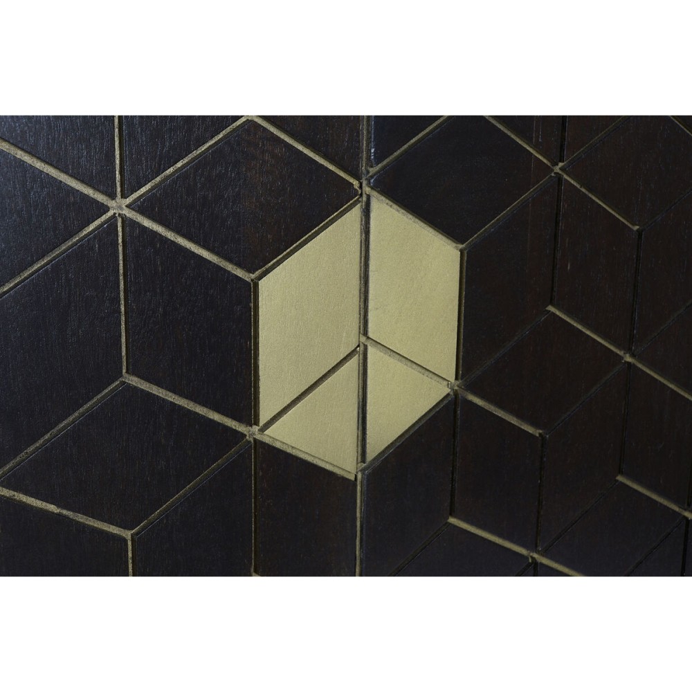 Buffet DKD Home Decor Noir Doré Brun foncé Métal Acacia 160 x 40 x 90 cm