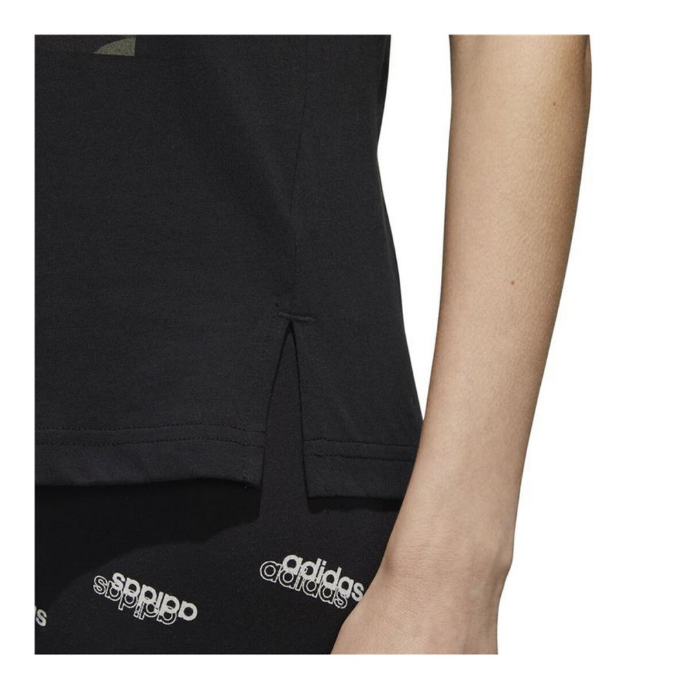 Women’s Short Sleeve T-Shirt Adidas  Boxed Como Graphic Black