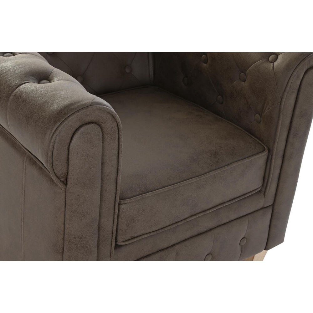 Sessel DKD Home Decor 80 x 80 x 70 cm Holz Dunkelbraun