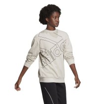 Damen Sweater ohne Kapuze Adidas Giant Logo Beige