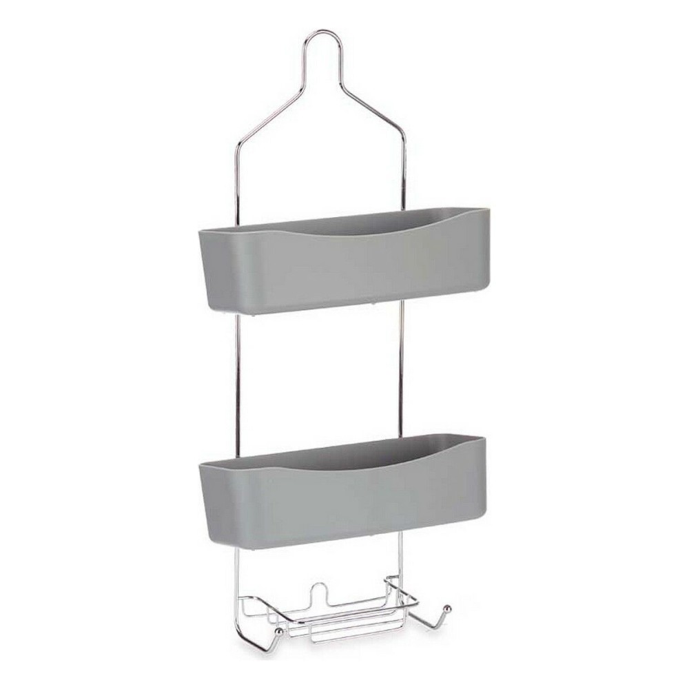 Bathroom Shelves Berilo W7072 - 383 Grey Metal Plastic 28 x 60 x 14 cm (6 Units)