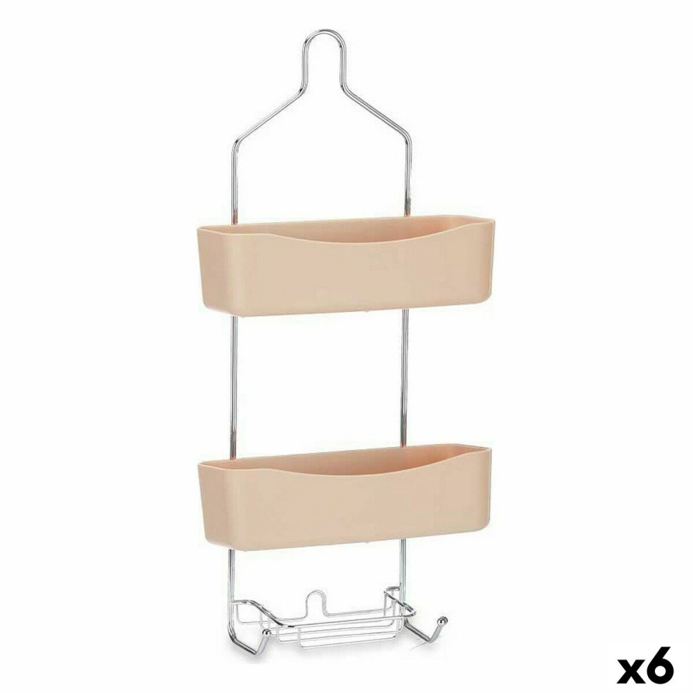 Badezimmerregal Berilo W7072 - 384 Beige Metall Kunststoff 28 x 60 x 14 cm (6 Stück)