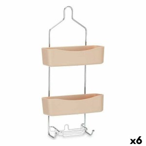 Etagère de salle de bains Berilo W7072 - 384 Beige Métal Plastique 28 x 60 x 14 cm (6 Unités)