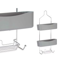 Bathroom Shelves Berilo W7072 - 383 Grey Metal Plastic 28 x 60 x 14 cm (6 Units)