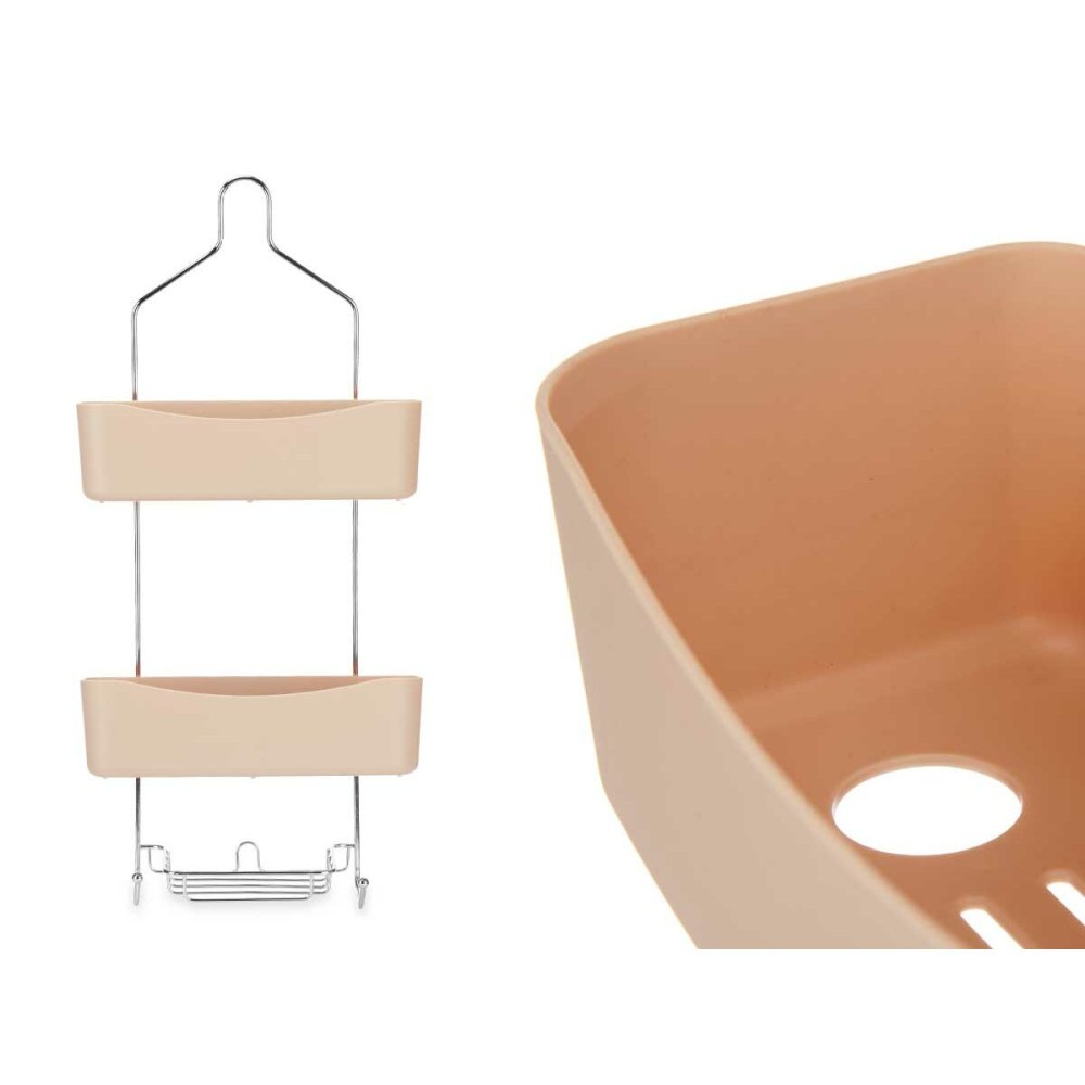 Badezimmerregal Berilo W7072 - 384 Beige Metall Kunststoff 28 x 60 x 14 cm (6 Stück)
