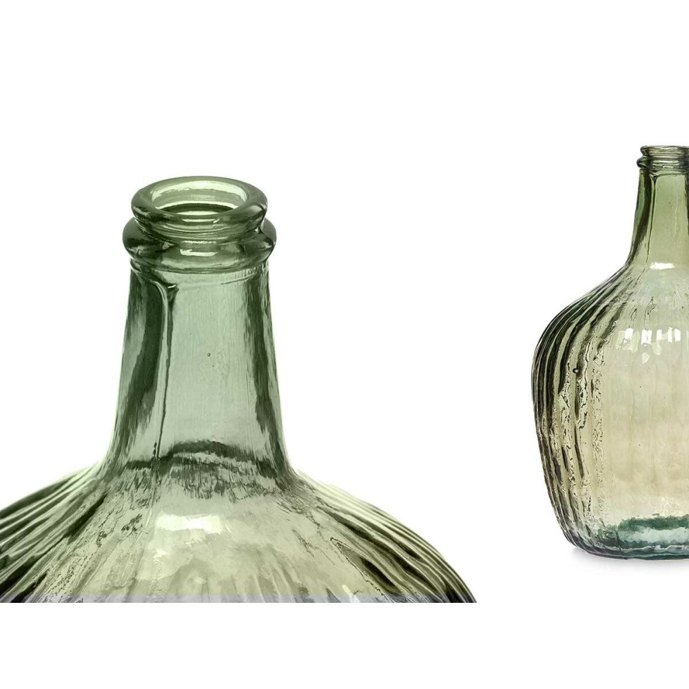 Bouteille décorative Gift Decor 2255/04R-G Vert Rayures 4 L 17 x 29 x 17 cm Décoration (4 Unités)
