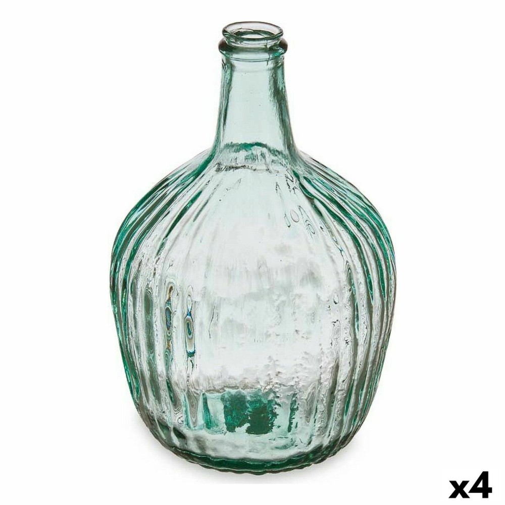 Bouteille décorative Gift Decor 2255/04R Transparent Rayures 4 L 19 x 30 x 19 cm 16 x 29,5 x 16 cm Décoration (4 Unités)