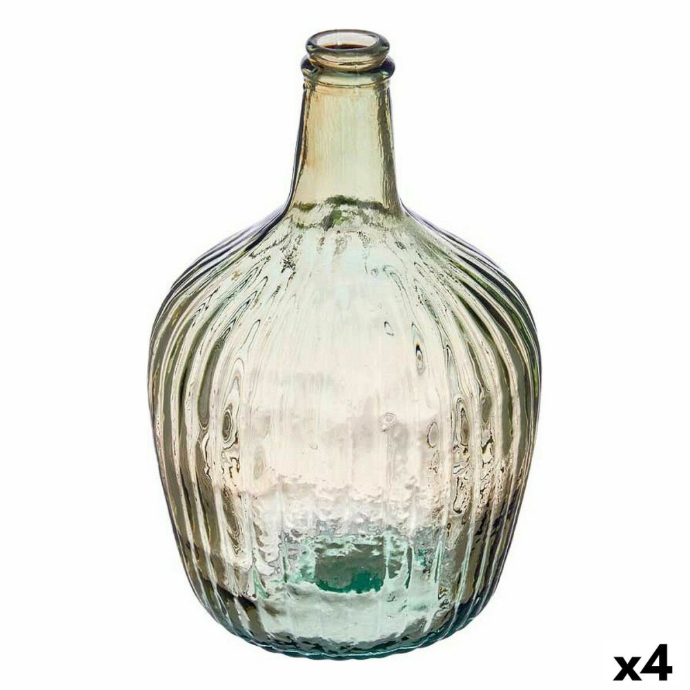 Bouteille décorative Gift Decor 2255/04R-CH Transparent Champagne Rayures 4 L 17 x 29 x 17 cm Décoration (4 Unités)
