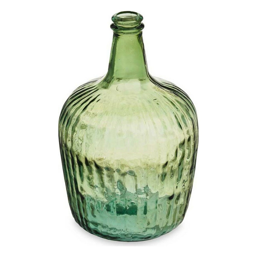Bouteille décorative Gift Decor 2255/08R-G Vert Rayures 8 L 19,5 x 35,5 x 19,5 cm Décoration (2 Unités)