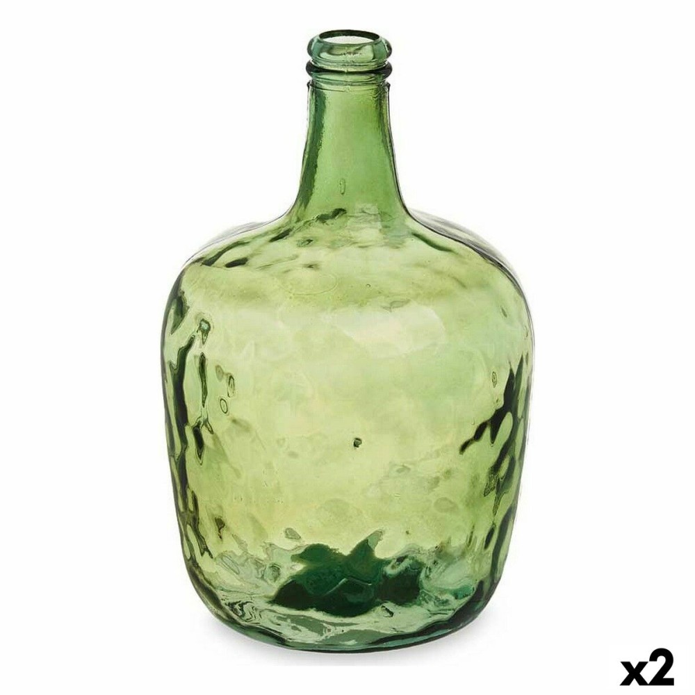 Dekorative Flasche Gift Decor 2255/08-G grün weich 8 L 22 x 37,5 x 22 cm Dekoration (2 Stück)