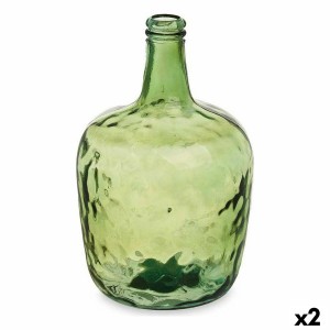 Bouteille décorative Gift Decor 2255/08-G Vert Lisse 8 L 22 x 37,5 x 22 cm Décoration (2 Unités)