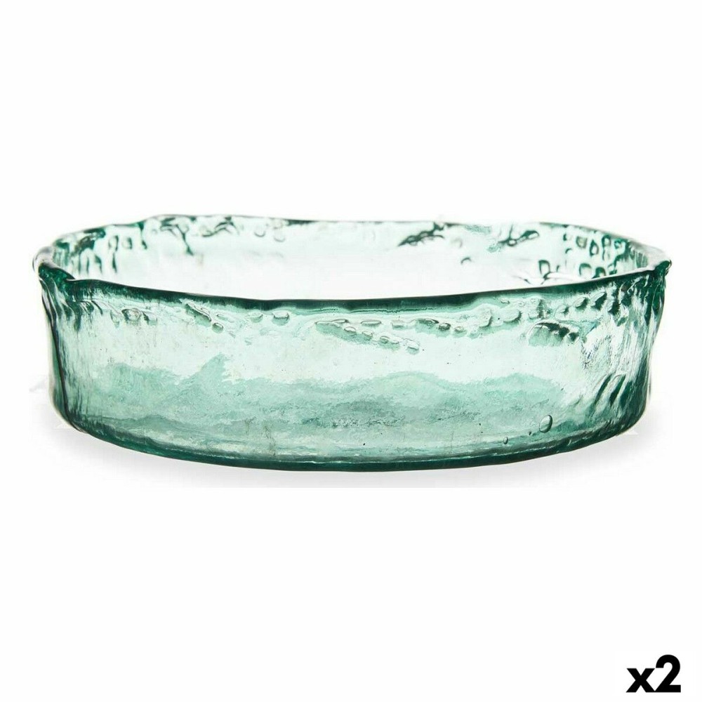 Centre de Table Gift Decor A03730 Transparent Verre Cristal recyclé 30 x 8 x 30 cm (2 Unités)