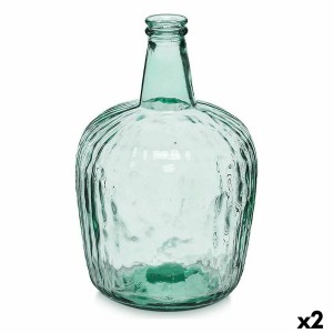 Bouteille décorative Gift Decor 2255/08R Transparent Rayures 8 L 14 x 44 x 13 cm 20 x 37,5 x 20 cm Décoration (2 Unités)
