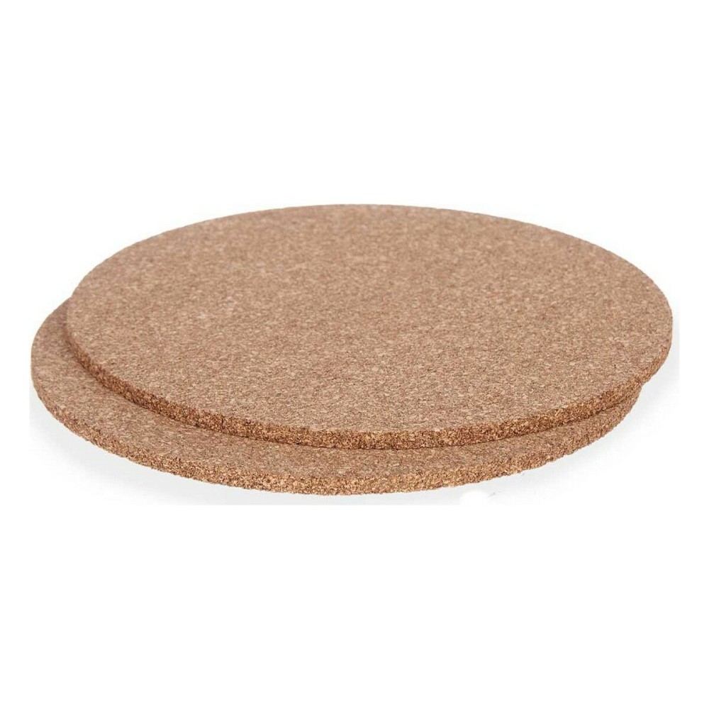 Kit de sets de table Kinvara KT166139R Naturel Liège 18 x 0,5 x 18 cm Dessous de plat (12 Unités)