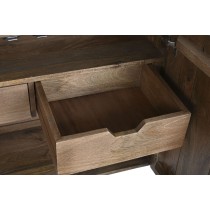 Sideboard DKD Home Decor Dark brown Dark grey Metal Mango wood 180 x 40 x 80 cm